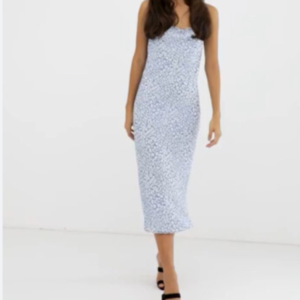 C/Meo Collective So Settled Dress, Blue Abstract Floral, S